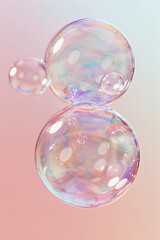 Photorealistic Soap Bubble Illustrations Capturing Ethereal Beauty, Lyrical Movement, and Whimsical Atmosphere in Dreamy Pastel Colors, Surreal Fantasy Art, Enchanting Decor, and Wedding Resources.