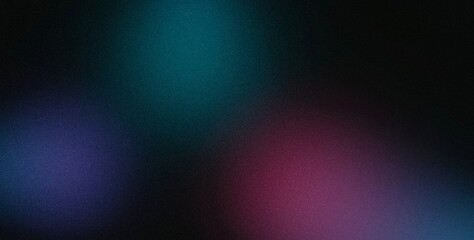 Dark black magenta blue spot , color gradient rough abstract background shine bright light and glow template empty space , grainy noise grungy texture