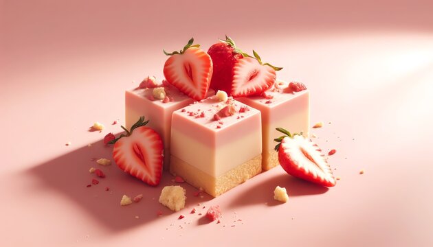 3D Image of Strawberry Shortcake Fudge