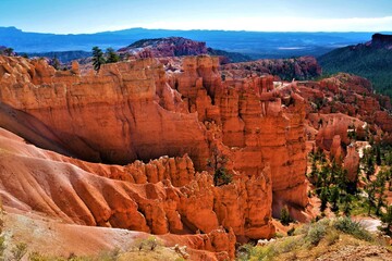Hoodoos, geological structures formed by frost weathering and stream erosion of sedimentary rock,...
