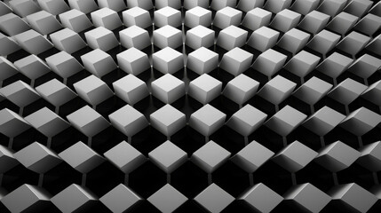 Abstract Black and White Hexagonal Pattern