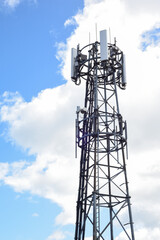 Telecomms transmitter mast for mobile phone businsses to transmit data and calls across networks