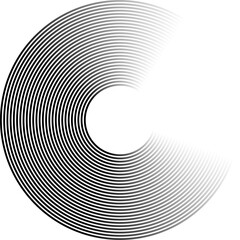 Circle lines gradient. Creative design