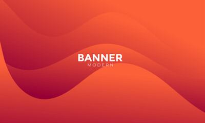 Orange abstract banner background. Vector abstract graphic design banner pattern background template, abstract Orange background with waves, Orange gradient