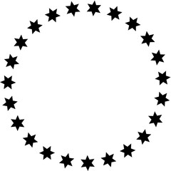 Circle made out of stars