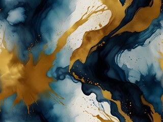 Abstract watercolor background depicting a blend of blue and yellow, inspired by maps of Earth's continents and oceans, with a focus on Europe and Asia