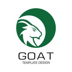 Goat logo design simple concept Premium Vector