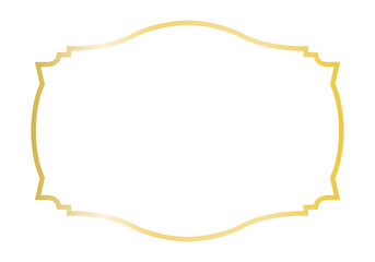 frame made of rope isolated, Gold frame