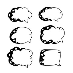 Vector outline speech bubbles