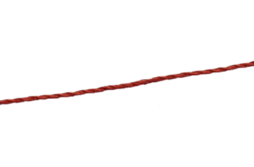 Close-up of red threads on a transparent background