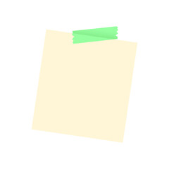 sticky note paper with adhesive tape. Template for your message