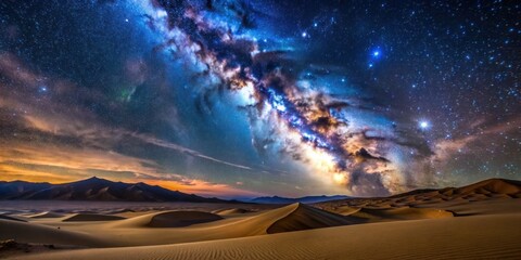 Beautiful desert night sky and the Milky Way.