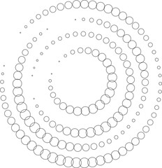 Obraz premium Dotted circular spiral halftone frame. Element for design