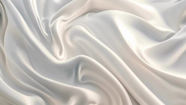 closeup white silk satin background, smooth and flowing fabric texture, elegant luxury style