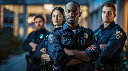 A team of security personnel coordinating efforts to ensure safety and security. 