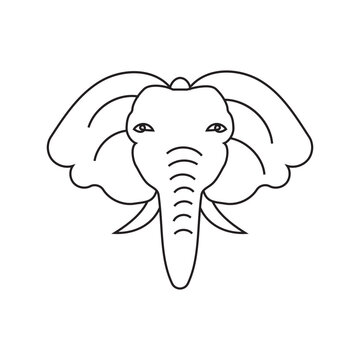 elephant head outline. 
