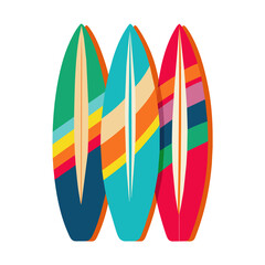 Surfboards, Surfing the Sunset: Vibrant Boards Await