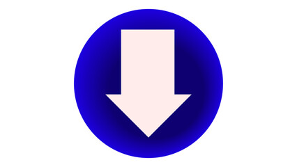 download icon, download button, Vector illustration, blue download button