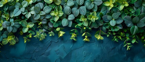 Lush Green Leaf Tapestry for Serene Background. Concept Nature Photography, Botanical Backdrops, Relaxing Outdoor Scenes