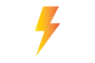 Lightning bolt expertise flat icon.