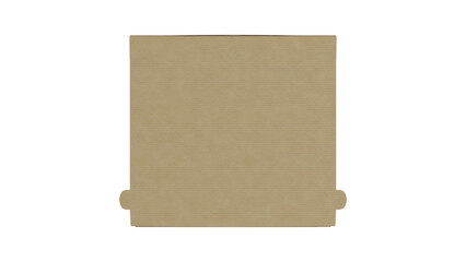 pizza cardboard box isolated on white, top view png transparent