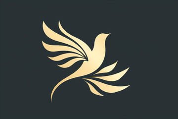 A minimalist bird logo with bold vector lines, capturing the spirit of flight.