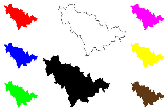 Jilin Province (Administrative divisions of China, China, People's Republic of China, PRC) map vector illustration, scribble sketch Kirin map