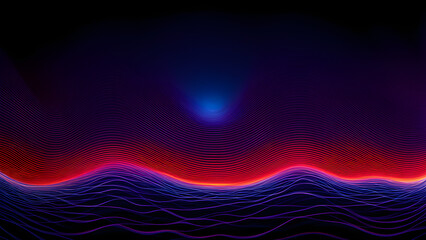 Abstract background composed of colored curves, rich color combinations, modern art