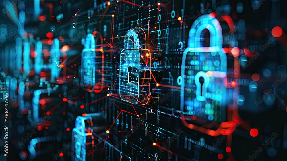 Wall mural cyber secure networks shielding against threats