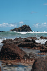 Rocky island in hawaii