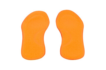 universal size shoe insoles isolated from background