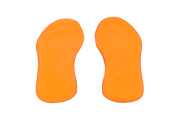 universal size shoe insoles isolated from background