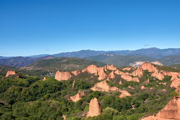 Landscape of Las Medulas - historic site near Ponferrada Province of Leon, Castilla y Leon, Spain,...