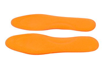 universal size shoe insoles isolated from background