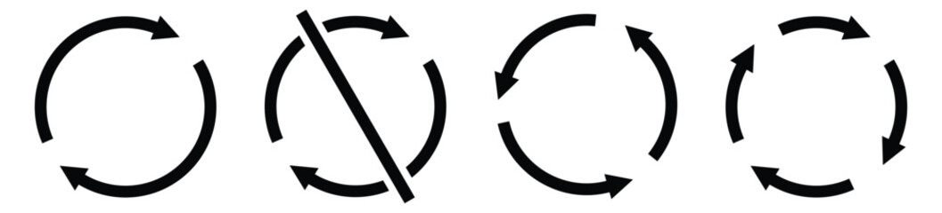 Rotating arrow icon.