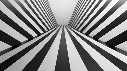 An abstract image showcasing a pattern with black and white stripes.