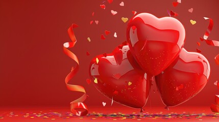 Abstract shapes hearts background, for celebration concept