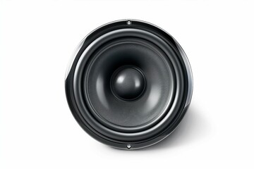 a close up of a speaker on a white background