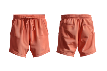 Summer Shorts Mockup with Front and Back Perspective
