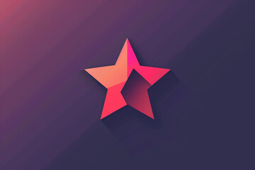 A minimalist star icon with a unique, artistic design.