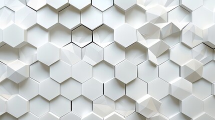 Abstract Hexagonal Geometric Wall