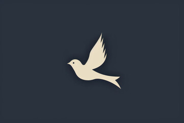 A minimalistic bird logo that conveys a sense of freedom and elegance.