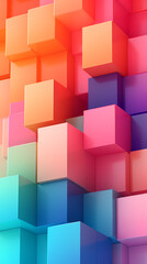 Obraz premium Tower of colored blocks, teamwork and building success concept