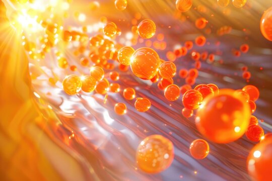 A 3D rendered sequence of Vitamin D synthesis, from UV exposure to the release of calcitriol into the bloodstream