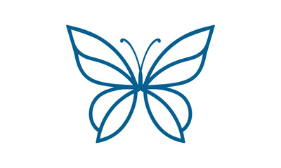 Abstract Line Butterfly Logo