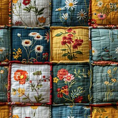Seamless texture of patchwork quilt, boho style - 788463925