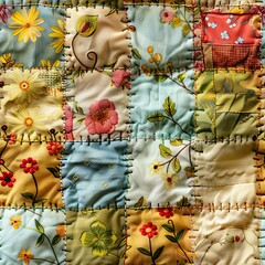 Seamless texture of patchwork quilt, boho style - 788463958
