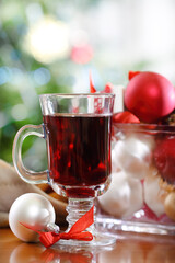 Cranberry punch or red hot wine