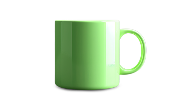 mug with round bottom isolated on transparent background. This image can be used with a PNG cut image or cut path image to ensure it blends seamlessly into the design.