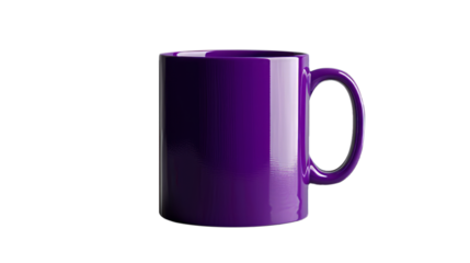 purple mug Isolated on a transparent background. This image can be used with PNG cutouts or path cutouts. This is to ensure that it blends seamlessly into the design.